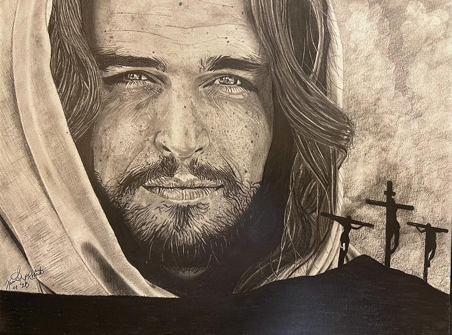 Jesus Drawing by Jason McRoberts Pixels