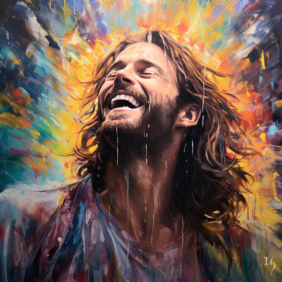 JESUS - Rapture In Rain And Radiance Painting by Ivan Guaderrama - Fine ...