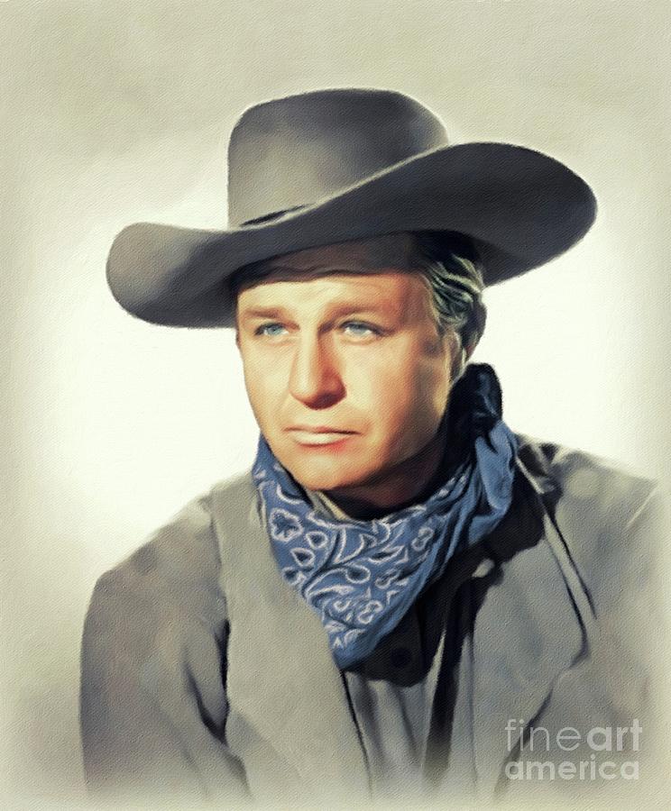 Jim Davis, Vintage Actor Painting