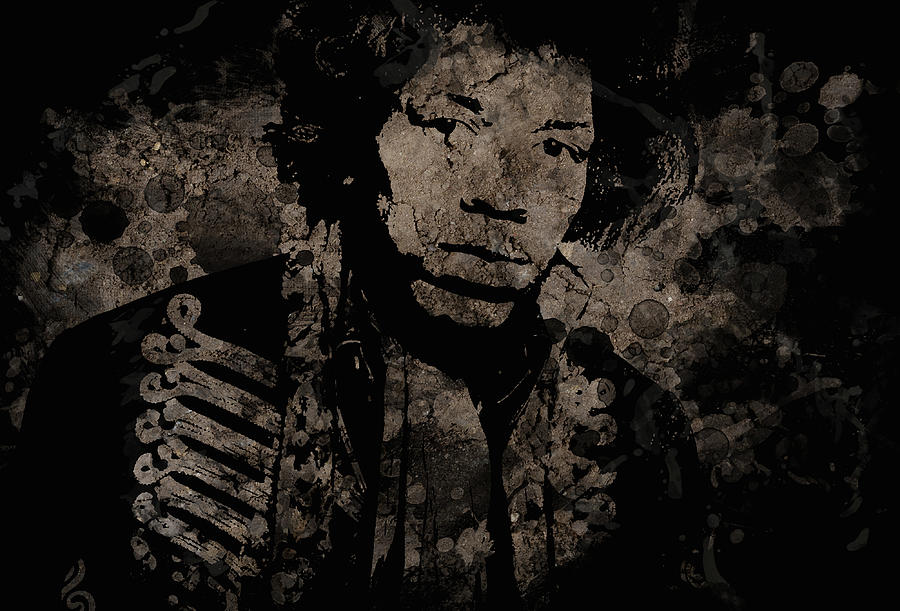 Jimi Hendrix 8h #1 Mixed Media by Brian Reaves