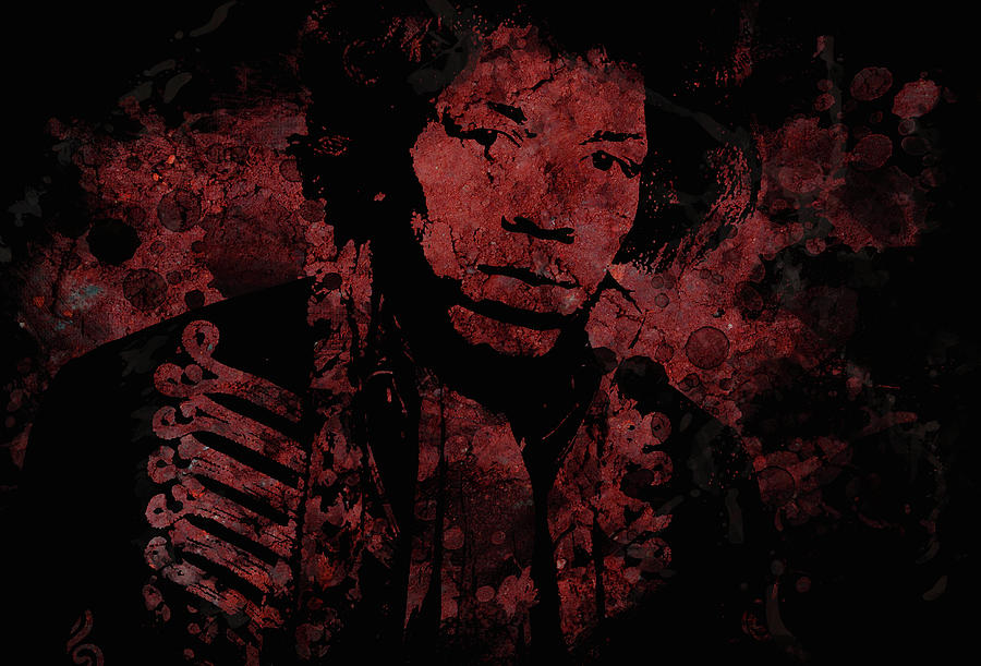 Jimi Hendrix 8b #3 Mixed Media by Brian Reaves