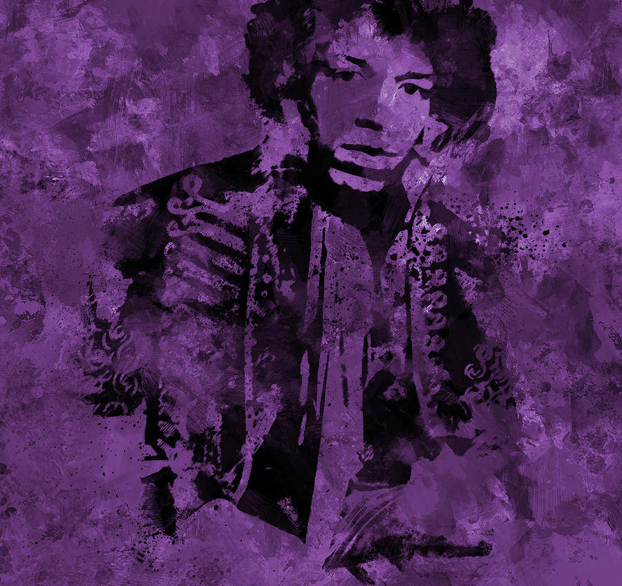 Jimi Hendrix 8q #2 Mixed Media by Brian Reaves