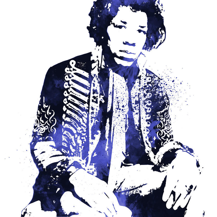 Jimi Hendrix 9d #2 Mixed Media by Brian Reaves