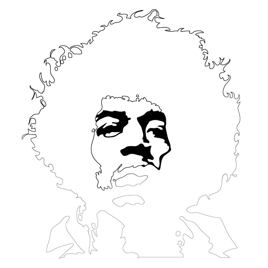 Jimmy Hendrix  #1 Digital Art by Naxart Studio