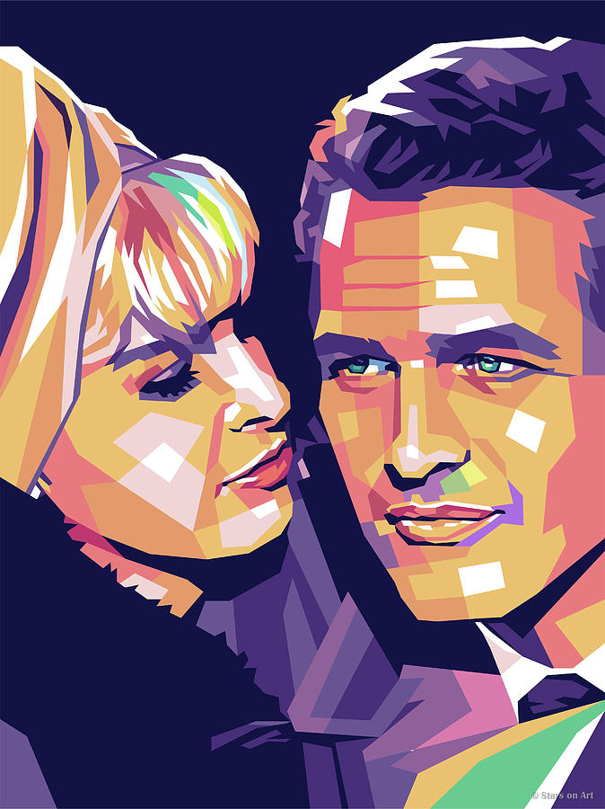 Joanne Woodward and Paul Newman #1 Painting by Movie World Posters