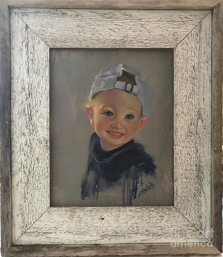 Joey framed Painting by Laura Lee Zanghetti