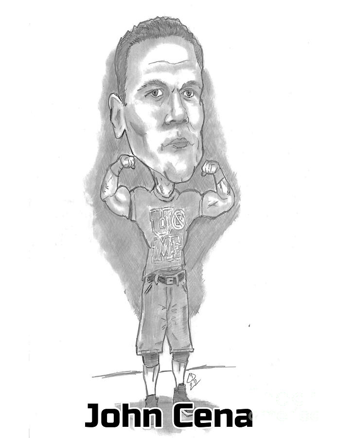 John Cena #2 Drawing by Chris DelVecchio