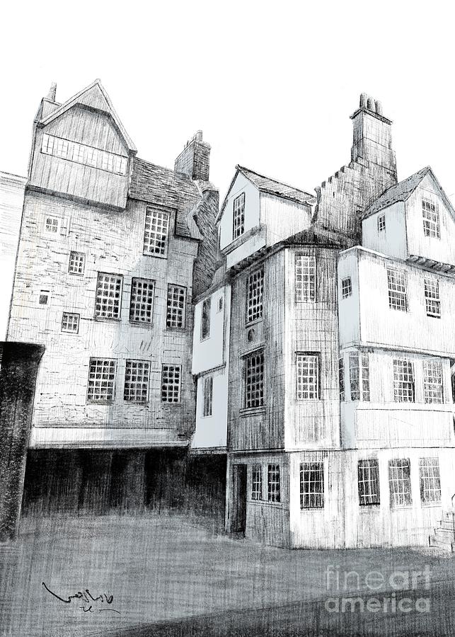 John Knox House 1 Edinburgh Digital Art By Tareq Razzouk