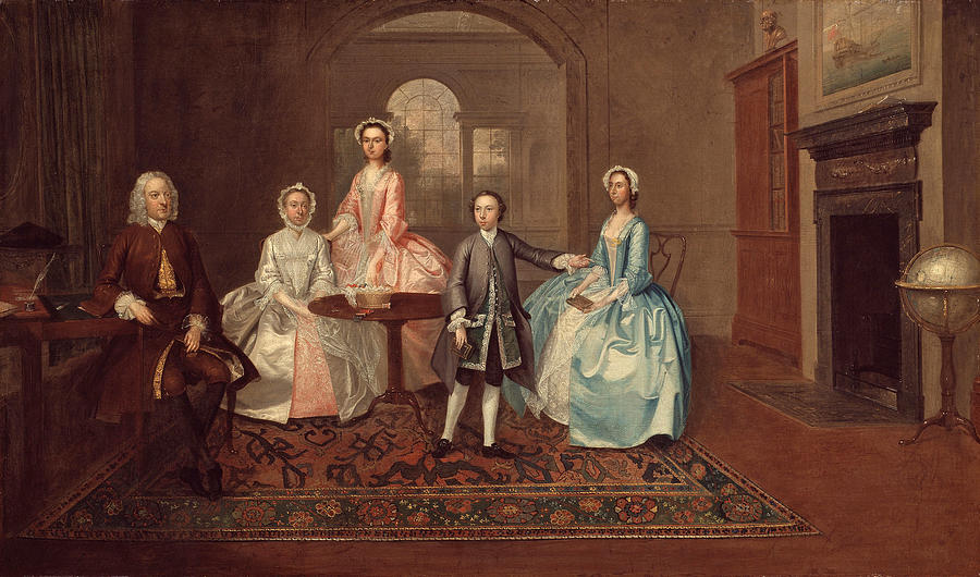 John Thomlinson and His Family #1 Painting by Arthur Devis