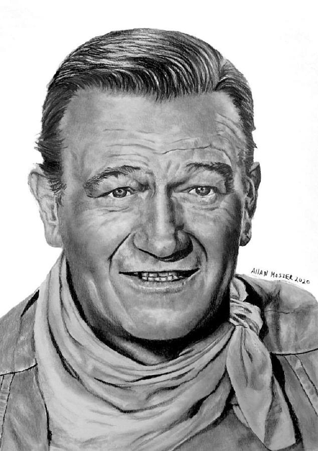 John Wayne #1 Drawing by Allan Mosier - Pixels