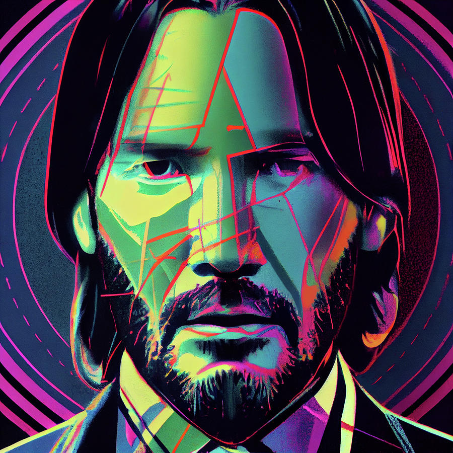 John Wick Keanu Reeves Pop Art Digital Art By Aj Etheridge Fine Art 7661