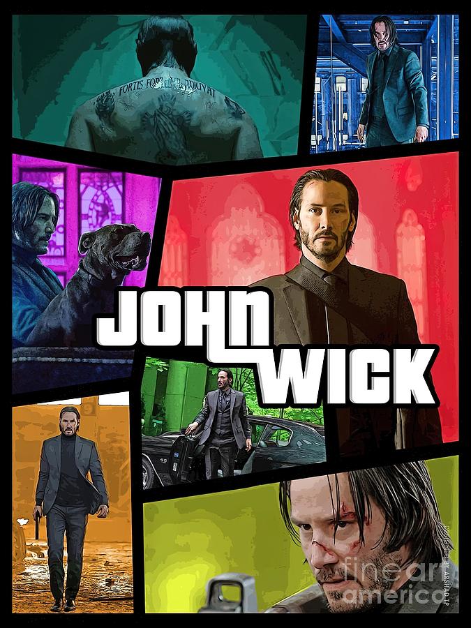 John Wick postergta version Tapestry - Textile by Sebastian Tanya | Pixels