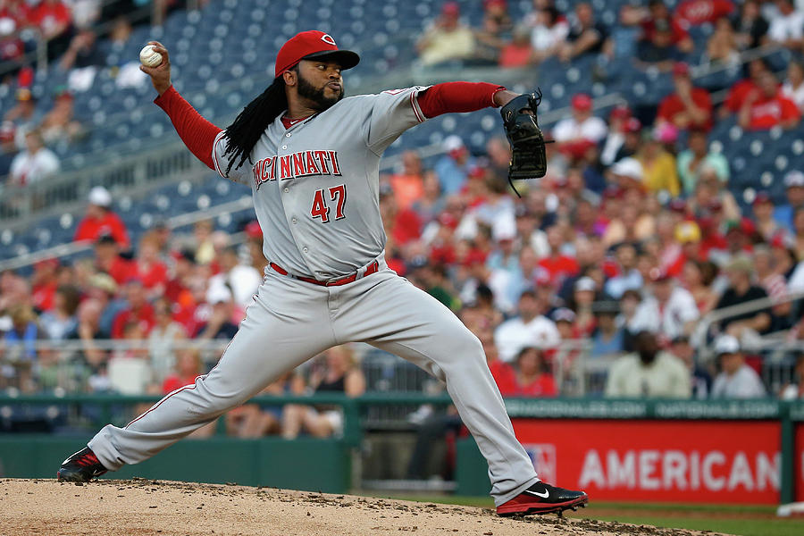 Johnny Cueto Photograph by Rob Carr
