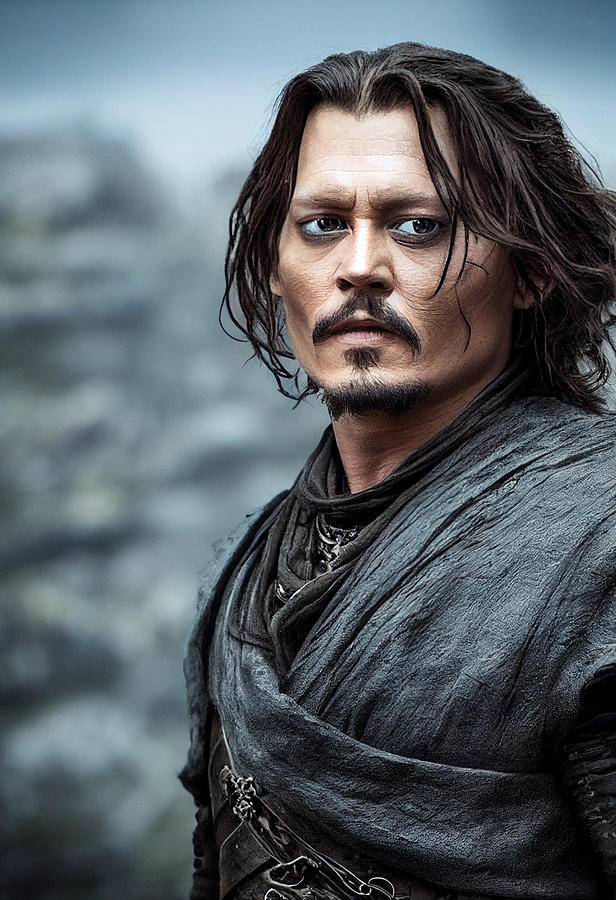 Johnny  Depp  In  Game  Of  Thrones  .  Cinematic  Realistic    Eeffec645645  Be0437  6456455630433 Painting