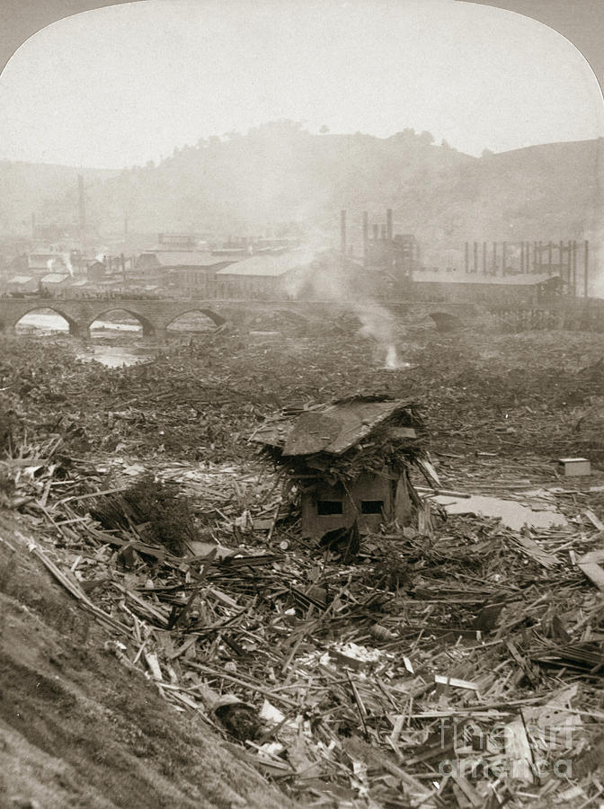 Johnstown Flood, 1889 #1 Photograph by George Barker