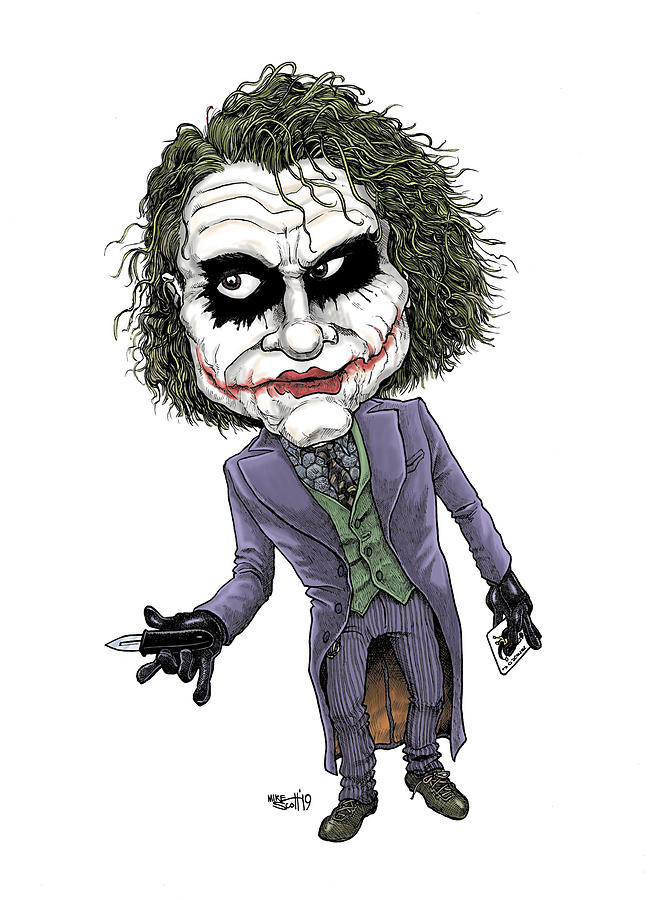 Joker Drawing by Mike Scott - Fine Art America