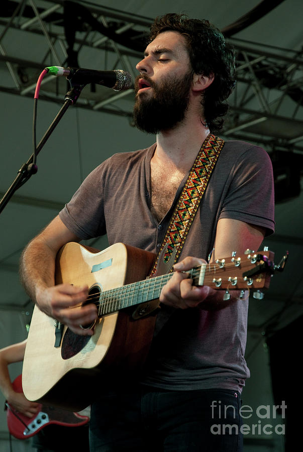 Jonathan Russell with The Head and the Heart at Bonnaroo #1 Photograph by David Oppenheimer