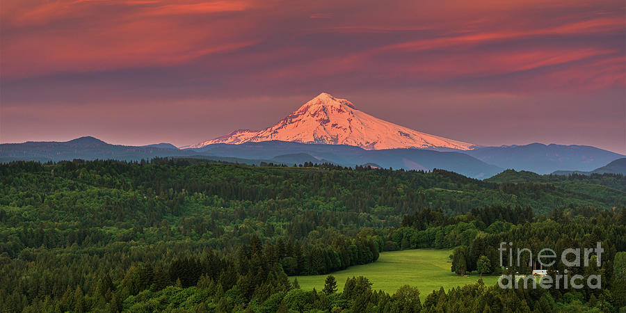 Jonsrud Viewpoint towards Mt Hood, Oregon, USA #1 Photograph by Henk Meijer Photography