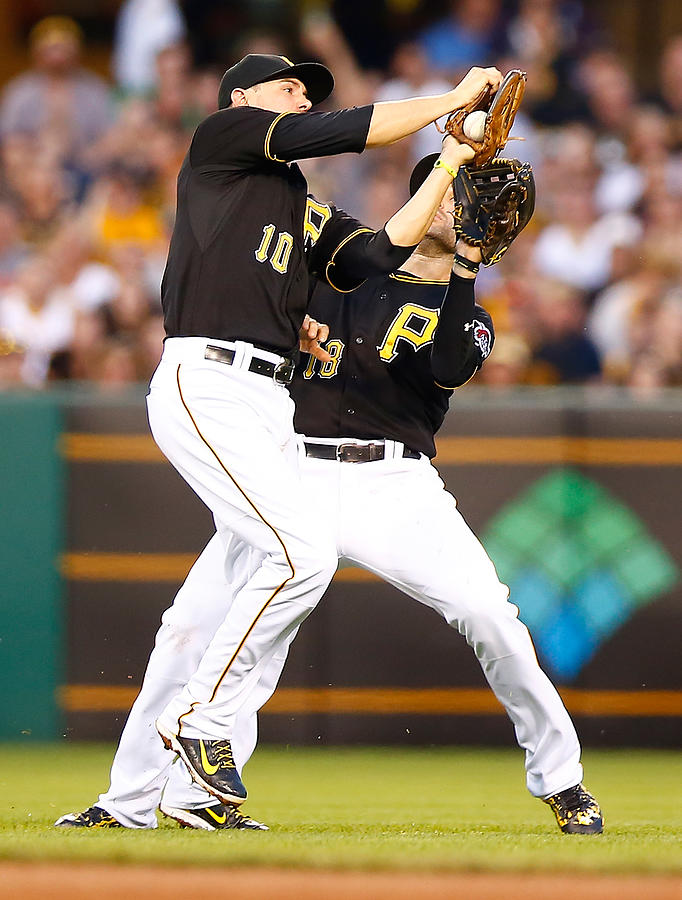 Jordy Mercer and Neil Walker #1 Photograph by Jared Wickerham