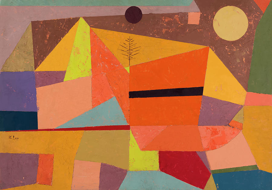 Joyful Mountain Landscape By Paul Klee Painting