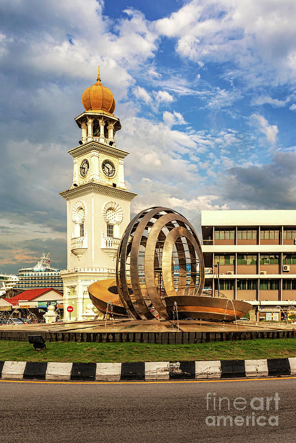 Jubilee Clock Tower, in George Town, Penang, Malaysia.  #1 Photograph by Marek Poplawski