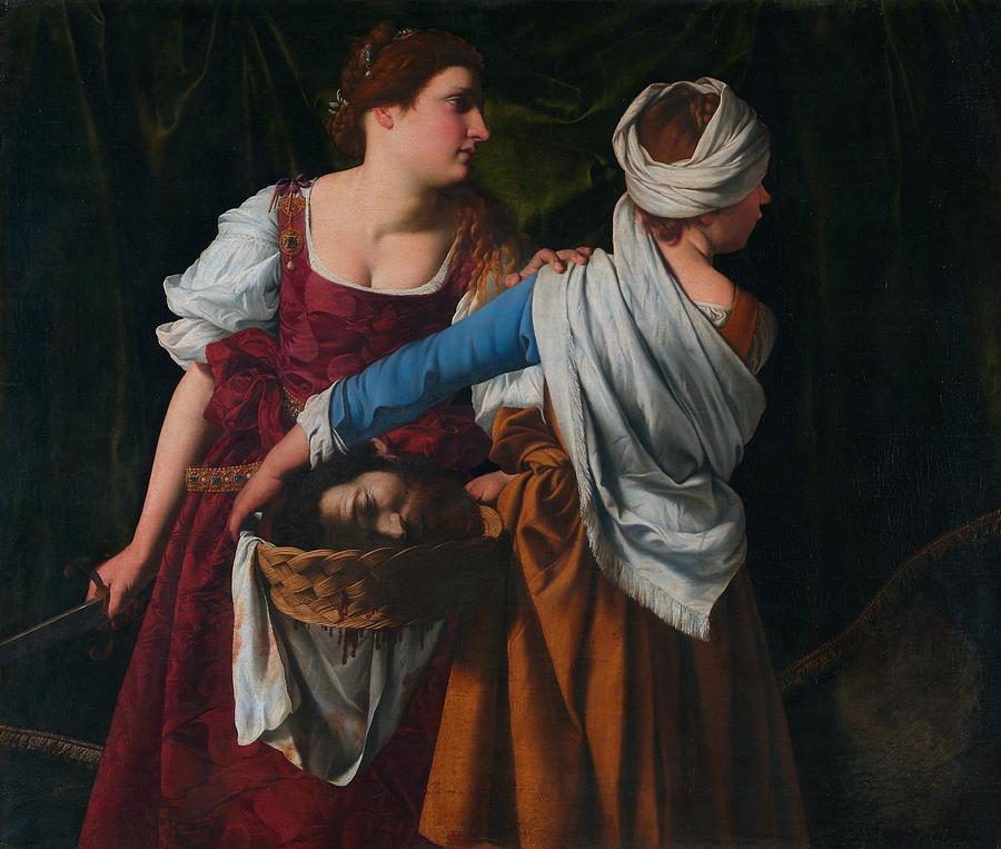 Judith and her maidservant with the head of Holofernes #3 Painting by Orazio Gentileschi
