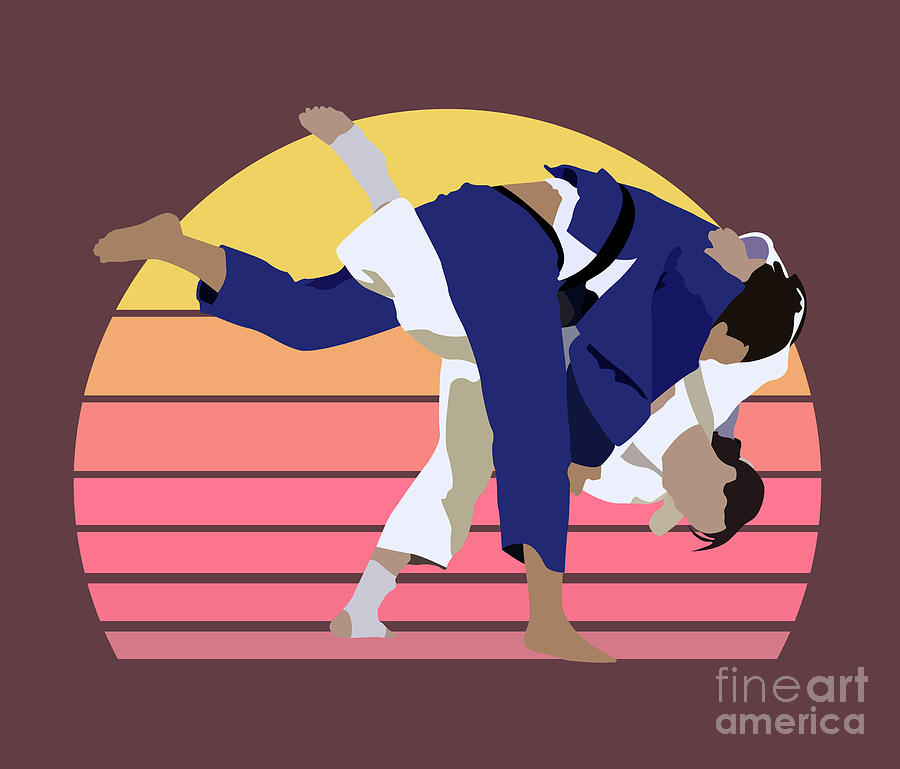 Judo drawing Digital Art by Blondia Bert Pixels