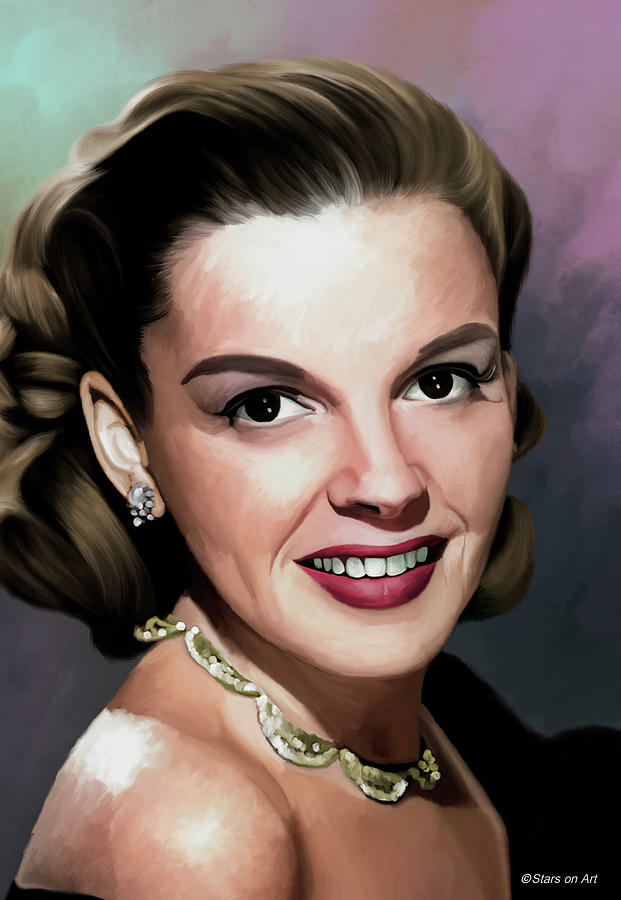 Judy Garland portrait -b1 Painting by Movie World Posters