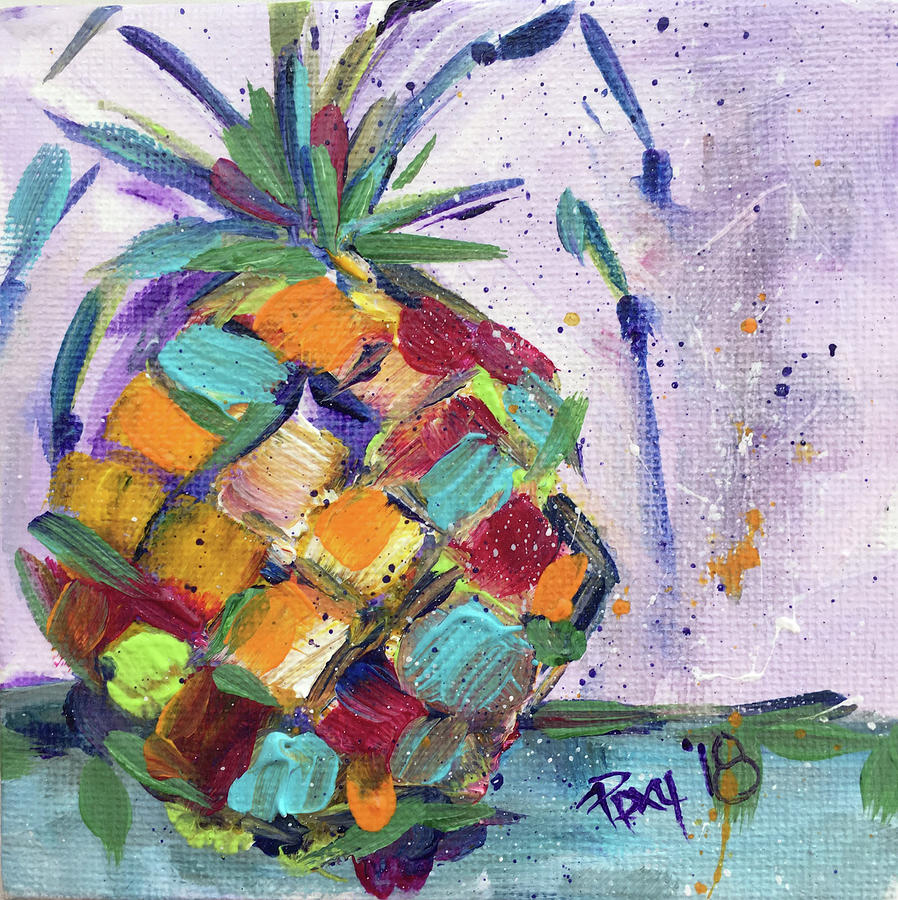Juicy Pineapple #1 Painting by Roxy Rich