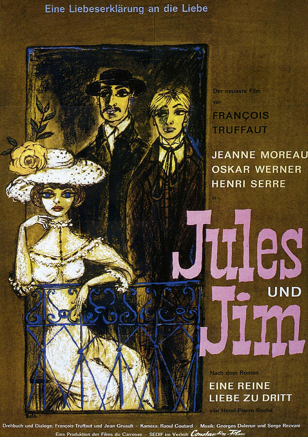 ''Jules and Jim'', 1962 - art by Bele Bachem Mixed Media by Stars on ...