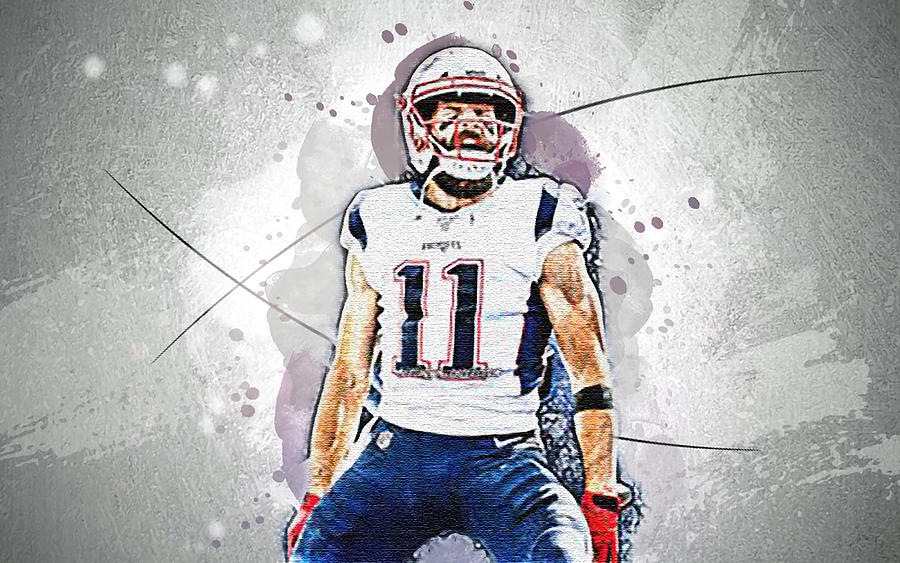 Julian Edelman Art Nfl New England Patriots Wide Receiver Julian