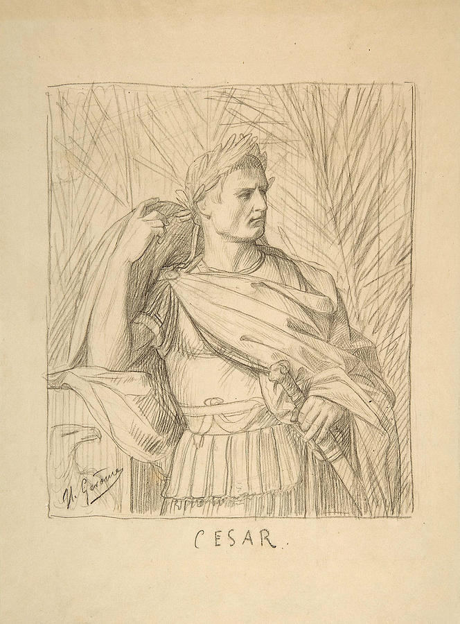 Julius Caesar #2 Drawing by Jean-Leon Gerome
