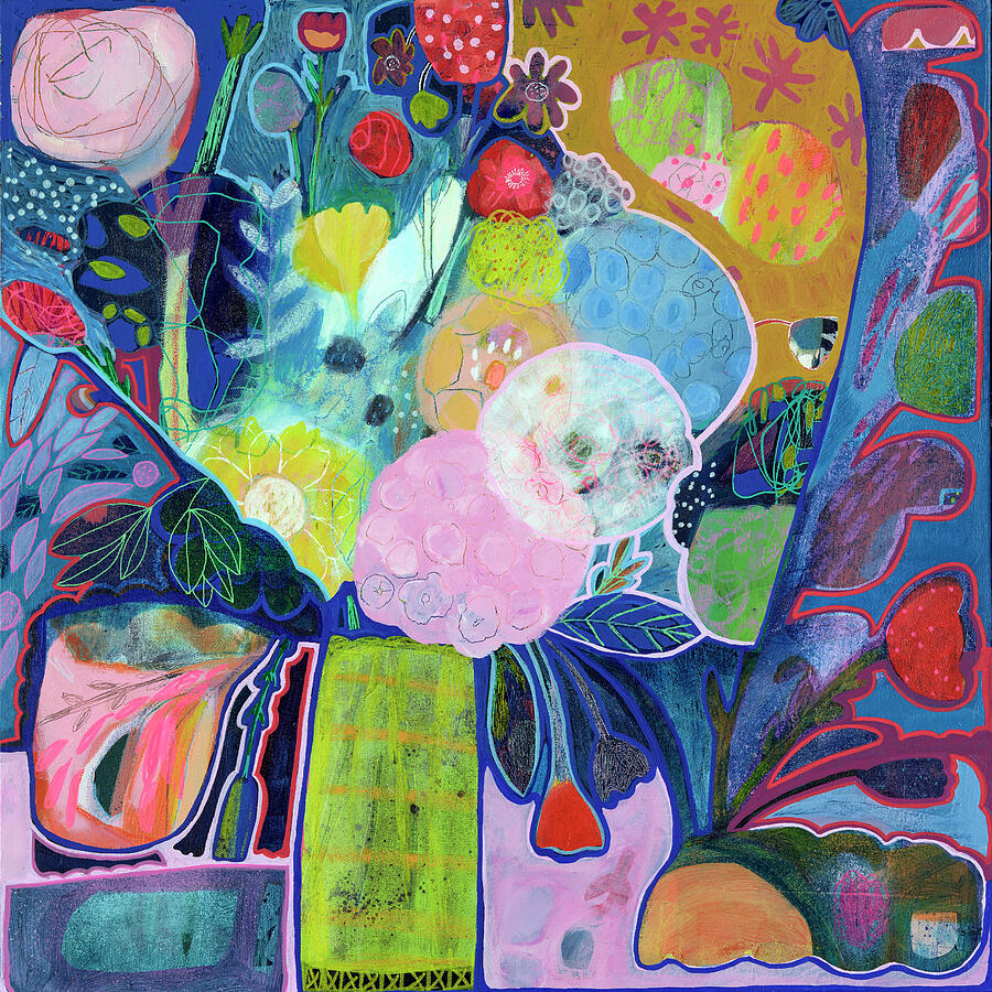 Tulip Painting - July Flowers by Cheri Glover Tulip Painting - July Flowers by Cheri Glover