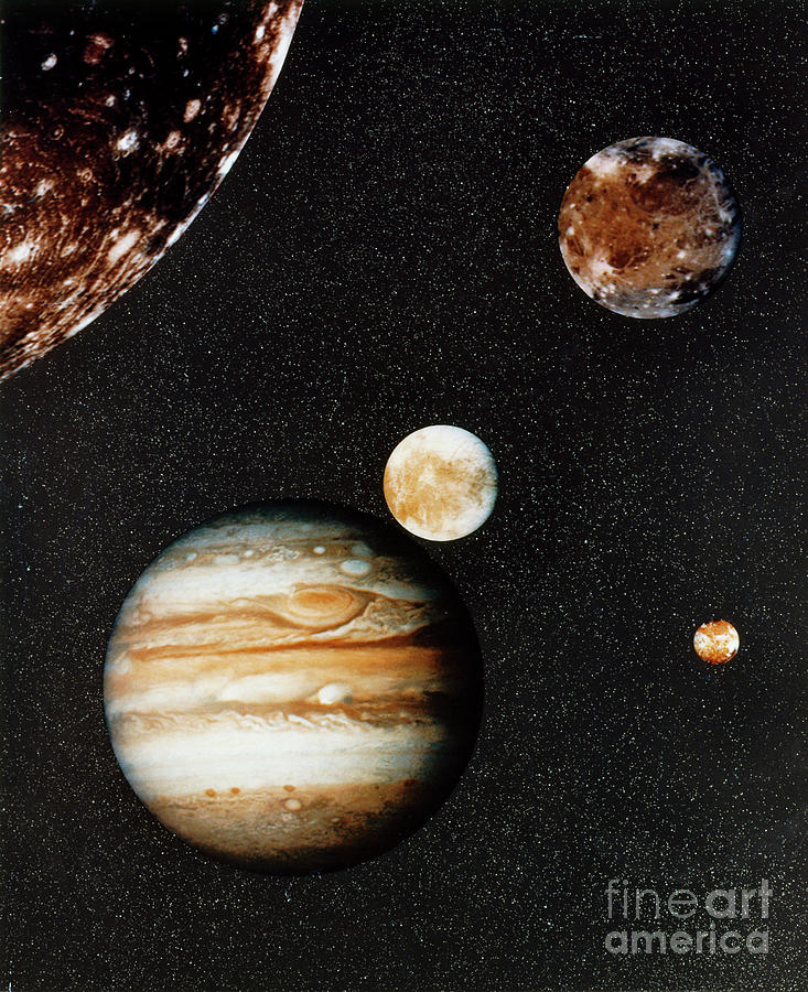 Jupiter And Moons, 1979 #1 Photograph by Granger