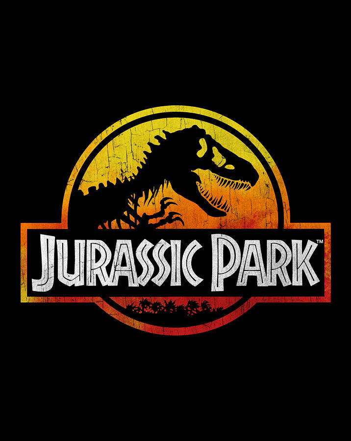 Jurassic Park Deep Red Fire Colors Logo Graphic Digital Art by Andy Nguyen