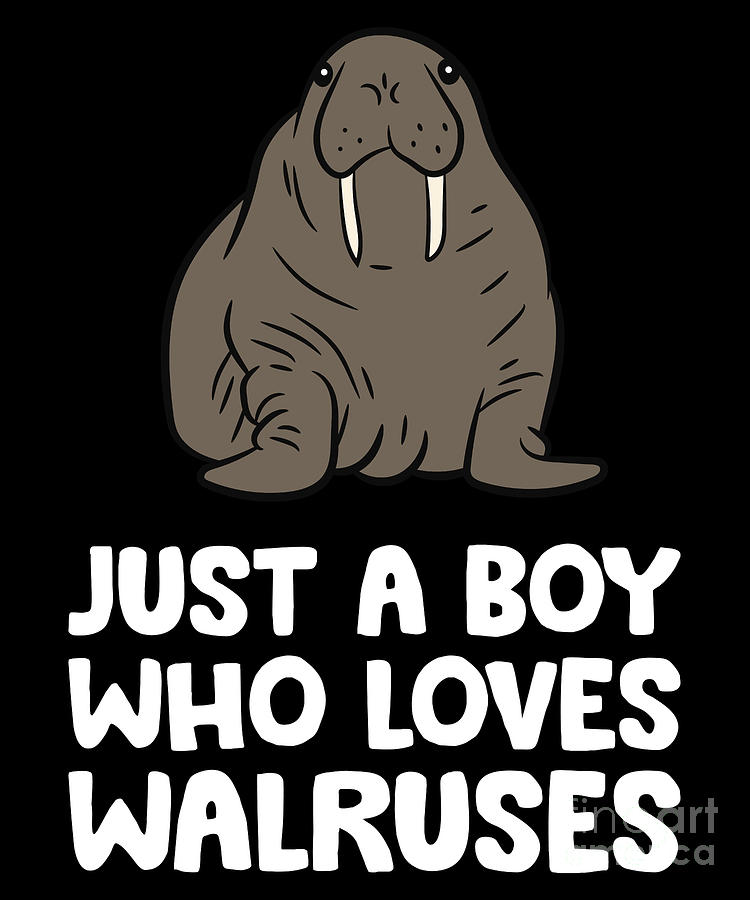 Just a Boy Who Loves Walruses Digital Art by EQ Designs - Fine Art America