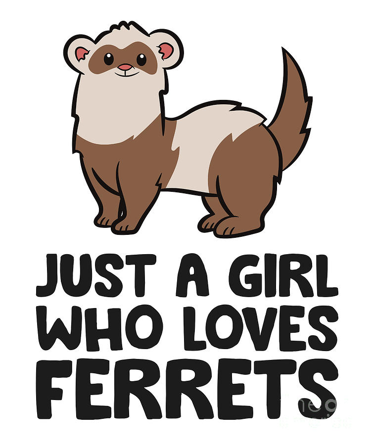 Just a Girl Who Loves Ferrets Tapestry - Textile by EQ Designs - Fine ...