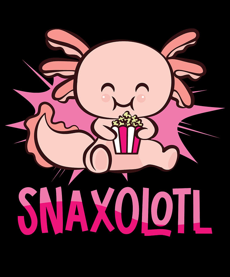 Just A Snaxolotl Who Loves Popcorn Axolotl #1 Digital Art by Toms Tee ...