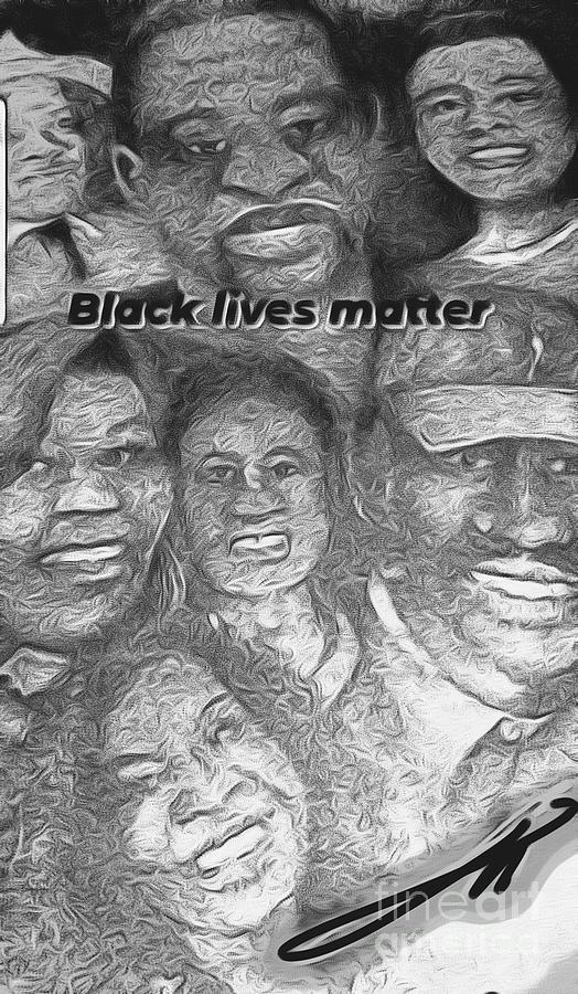 Black Lives Matter Drawing by Julie TuckerDemps