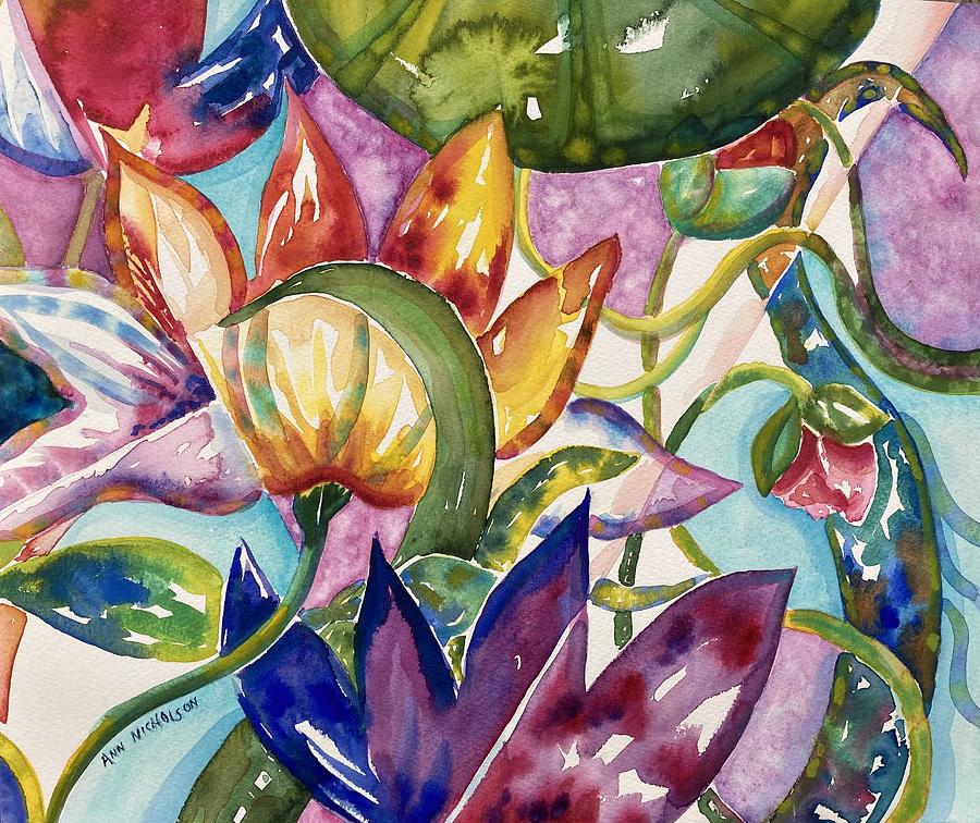 Lotus Fantasy Painting by Ann Nicholson