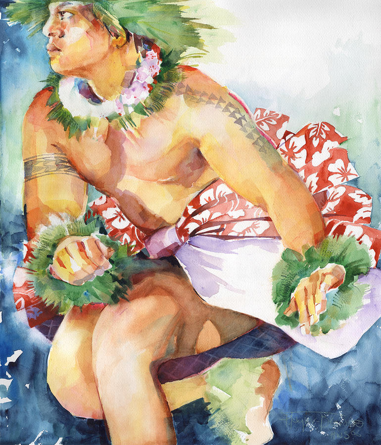 Kane Kahiko #2 Painting by Penny Taylor-Beardow