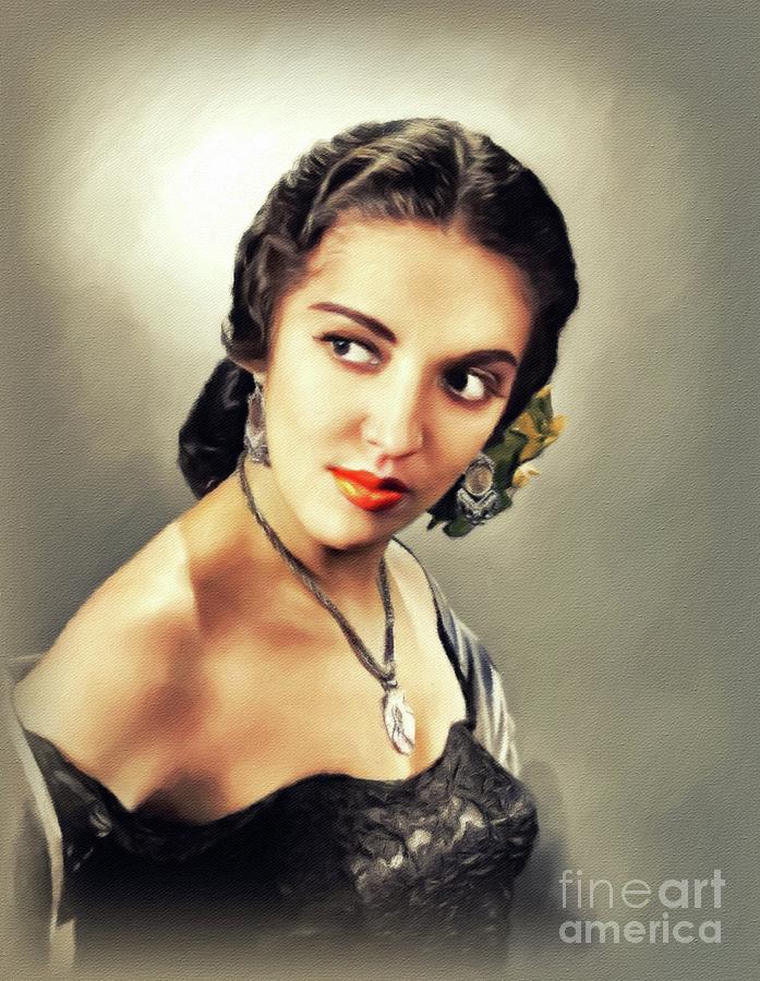 Katy Jurado, Vintage Actress #1 Painting by Esoterica Art Agency