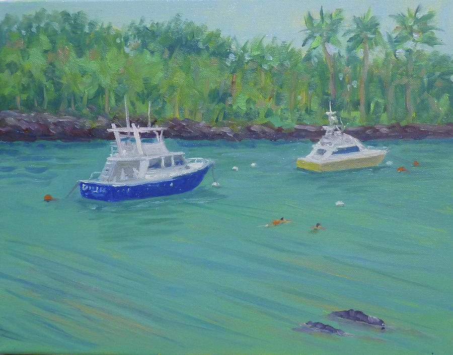 Keauhou  Bay #1 Painting by Stan Chraminski