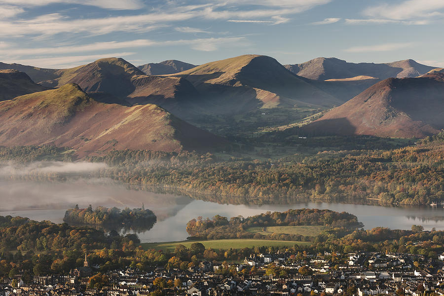 Keswick and Derwent Water, Lake District, England #1 Photograph by David Clapp