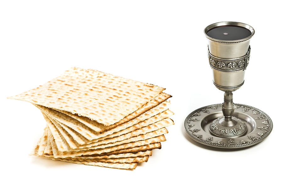 Kiddush cup with matzo #1 Photograph by LuVo