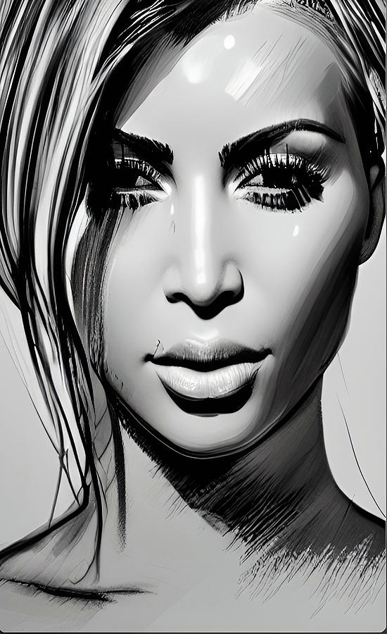 Kim Kardashian Digital Art by Generational Images - Fine Art America