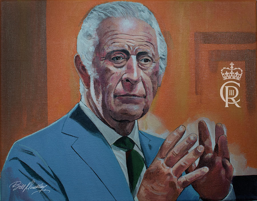 King Charles III Painting by Bill Dunkley