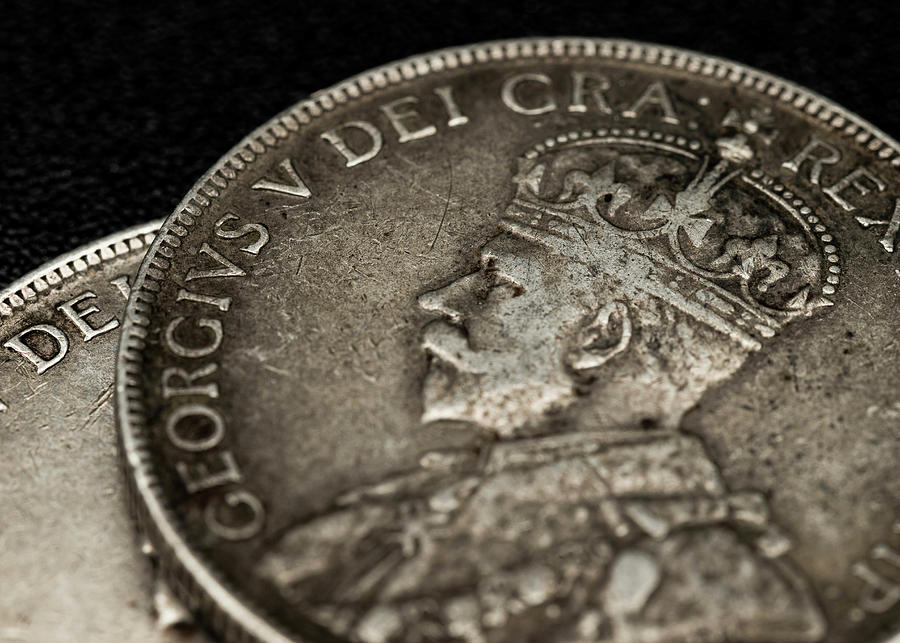 King George Canadian Coin Photograph by Amelia Pearn