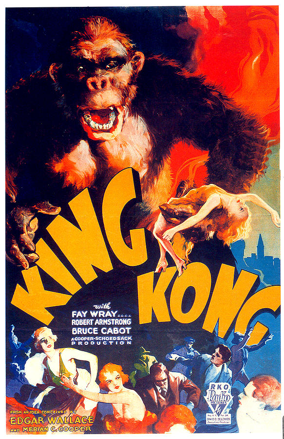 Vintage Mixed Media - King Kong movie poster 1933 #1 by Movie World Posters
