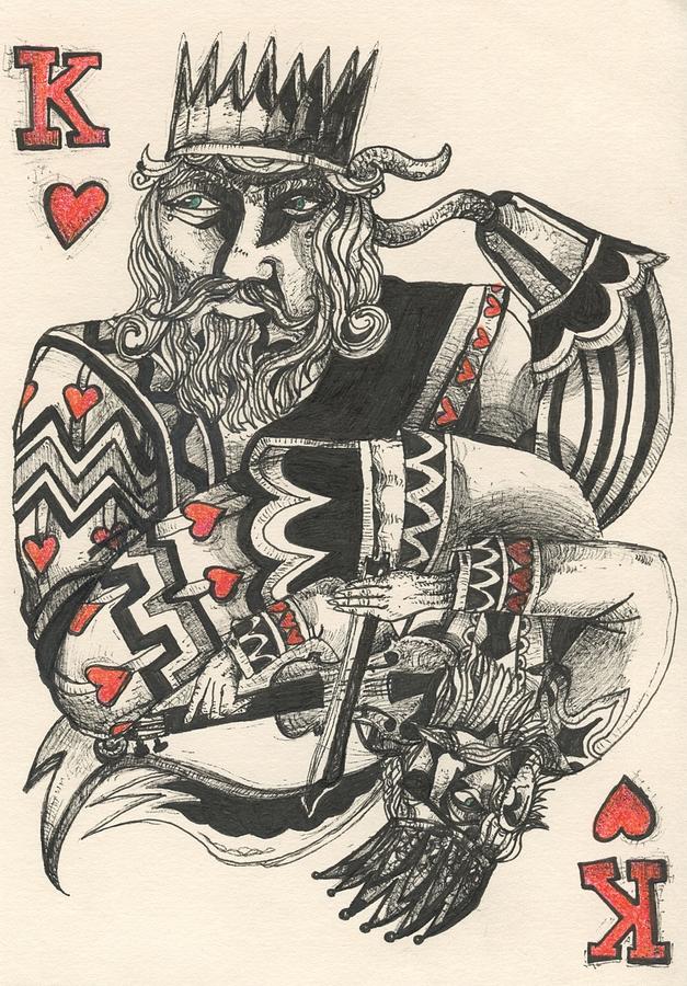 King of Hearts Drawing by Erik Pearson - Fine Art America